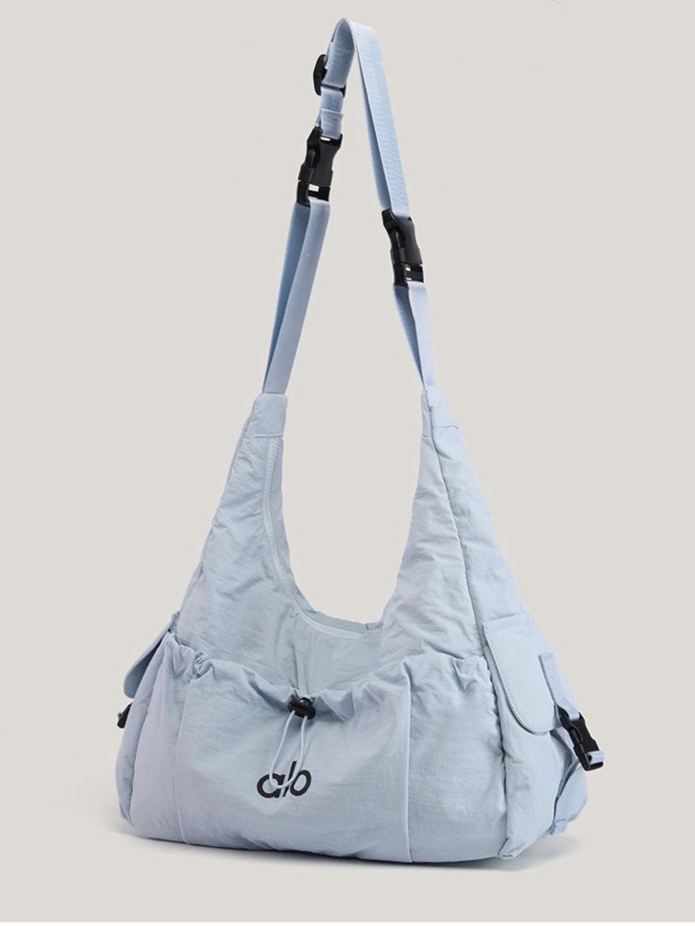 ALO Yoga Light Blue Shoulder Hobo Bag with Adjustable Strap